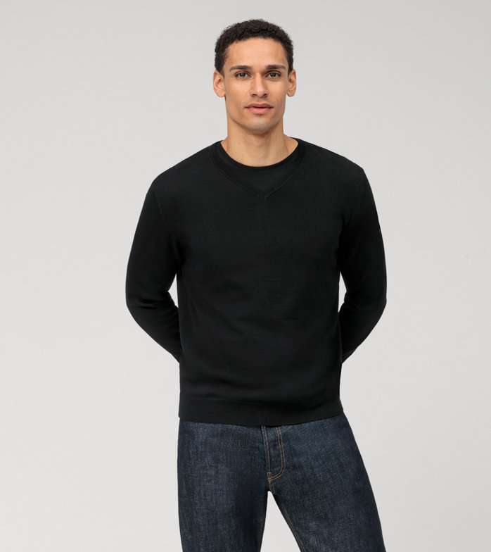 Casual Knitwear, Pullover, Black