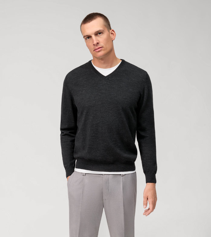Casual Knitwear, Pullover, Graphite
