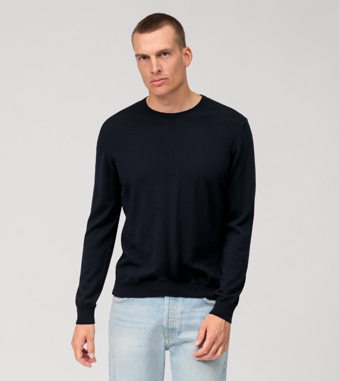 Casual Breisel, Pullover, Marineblauw