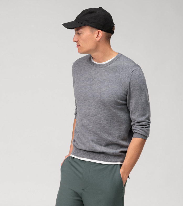 Casual Strick, Pullover, Silbergrau