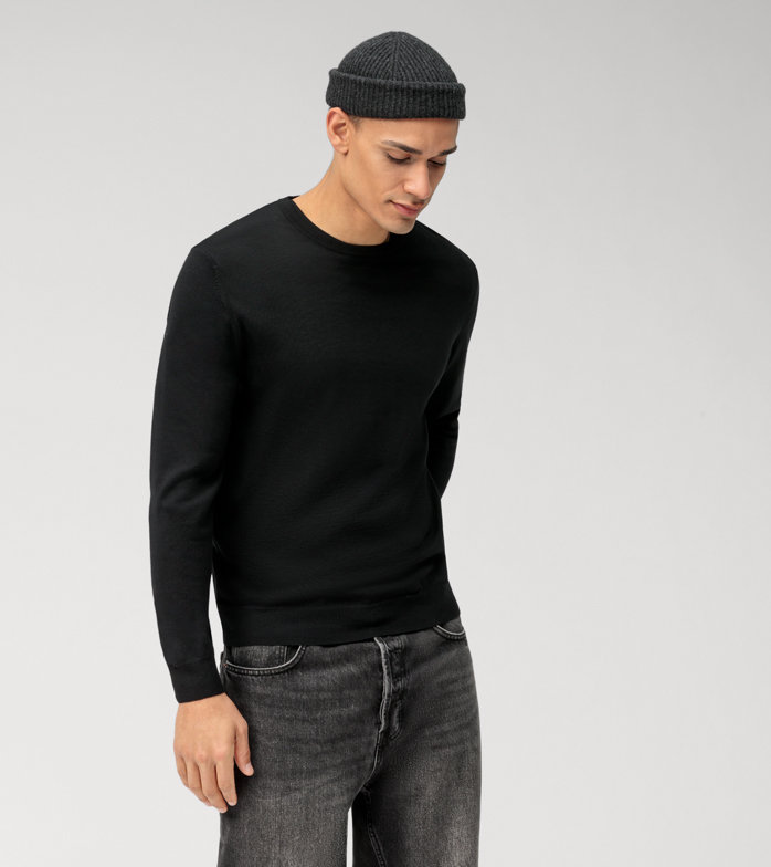 Casual Breisel, Pullover, Zwart