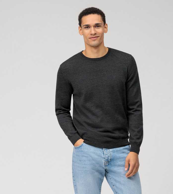 Casual Strick, Pullover, Graphit