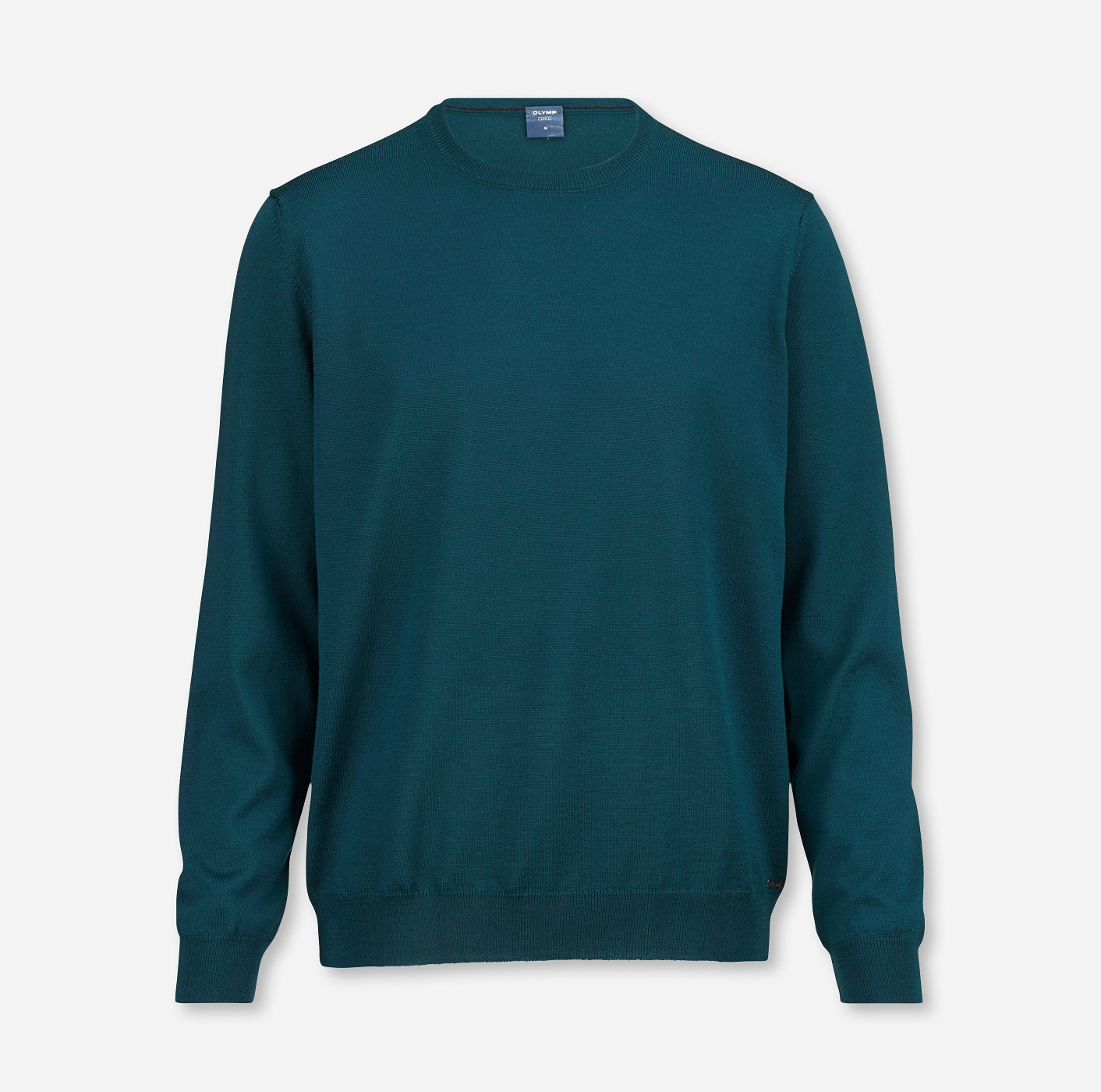 OLYMP Knitwear, modern fit, Pullover crew neck | Emerald