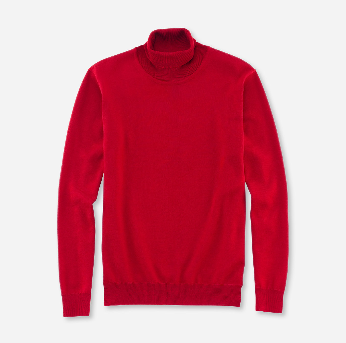OLYMP Maille, modern fit, Pullover col roulé, Rouge