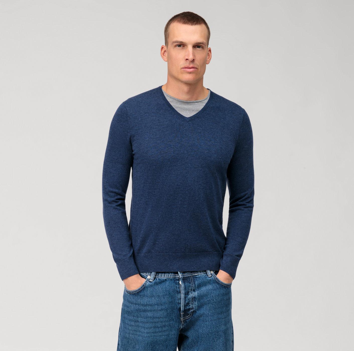 OLYMP Casual Strick, Pullover, Royal