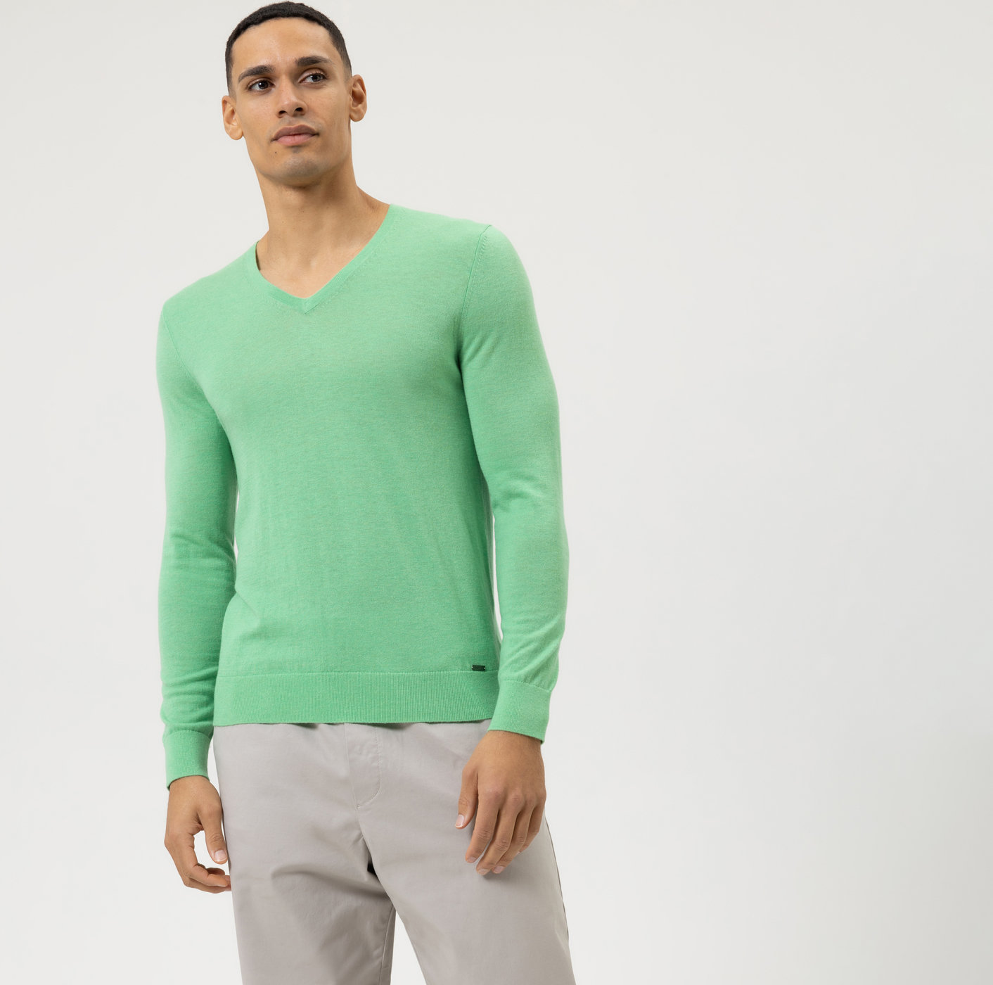 OLYMP Casual Maille, Pullover, Menthe