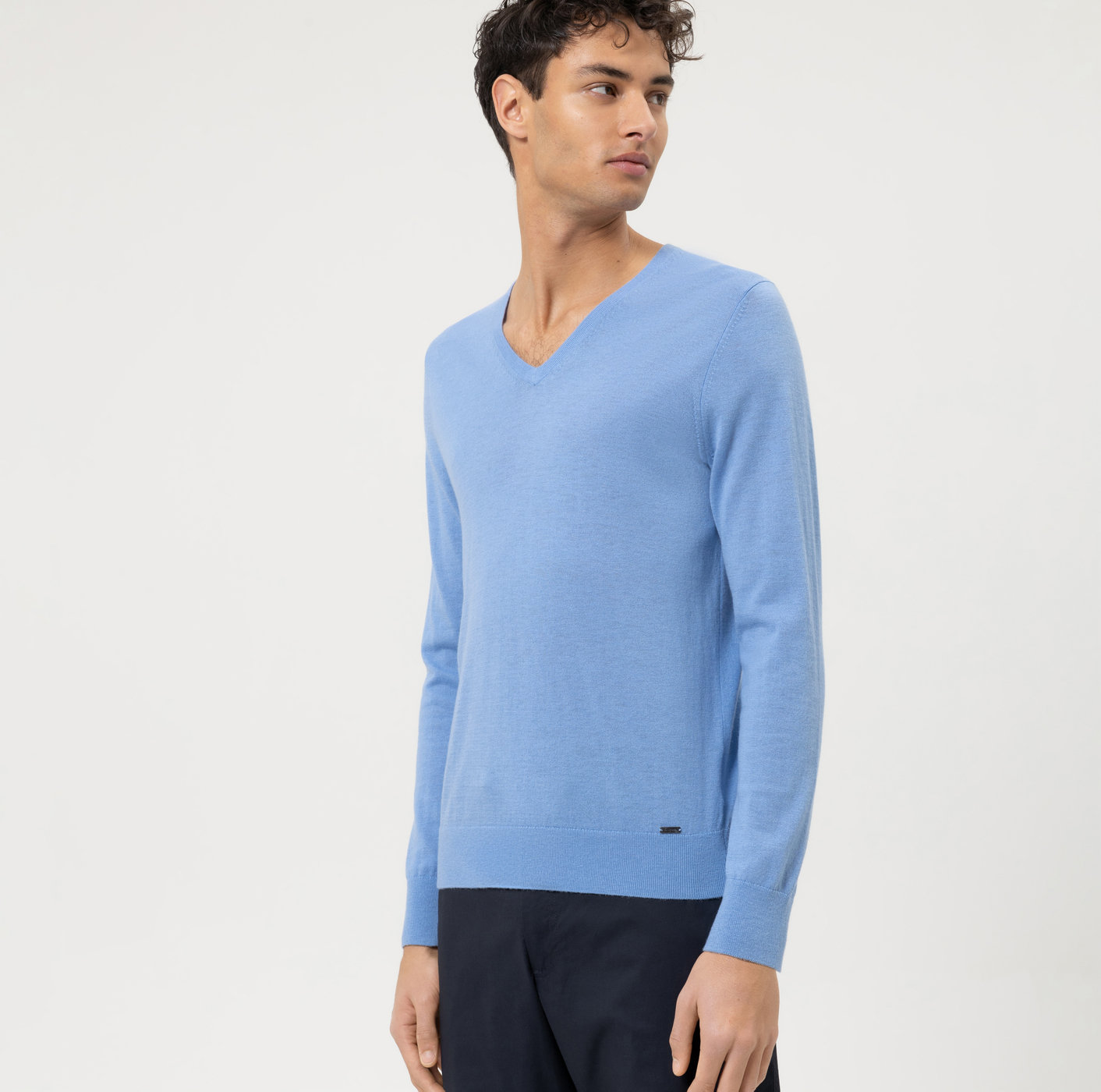 OLYMP Casual Strick, Pullover, Sky