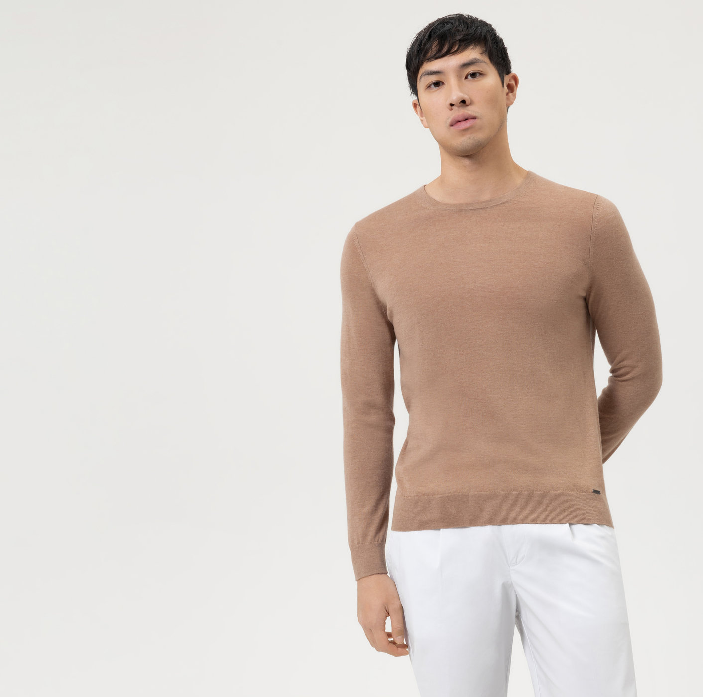 OLYMP Casual Maille, Pullover, Camel
