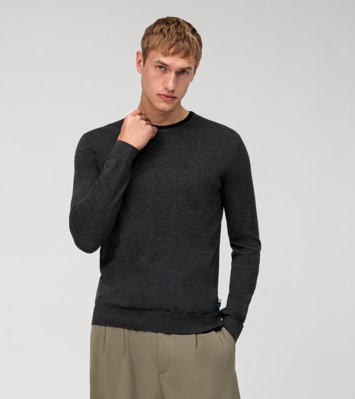 Casual Knitwear, Pullover, Anthracite
