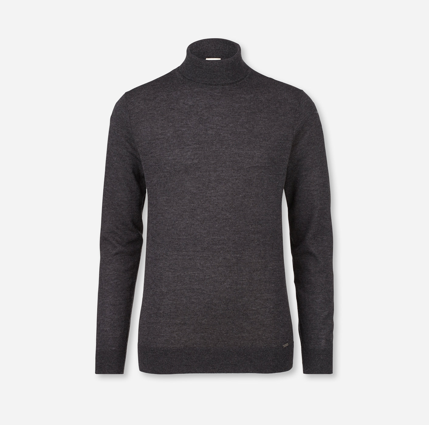 OLYMP Level Five Maille, body fit, Pullover col roulé, Anthracite