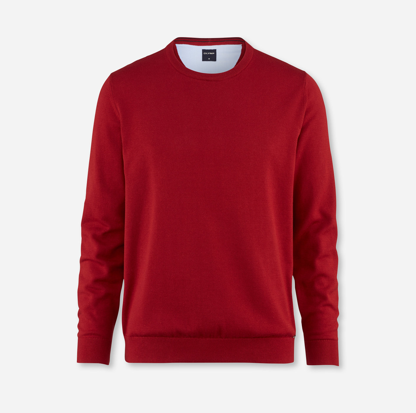 OLYMP Strick, modern fit, Pullover Rundhals , Bordeaux
