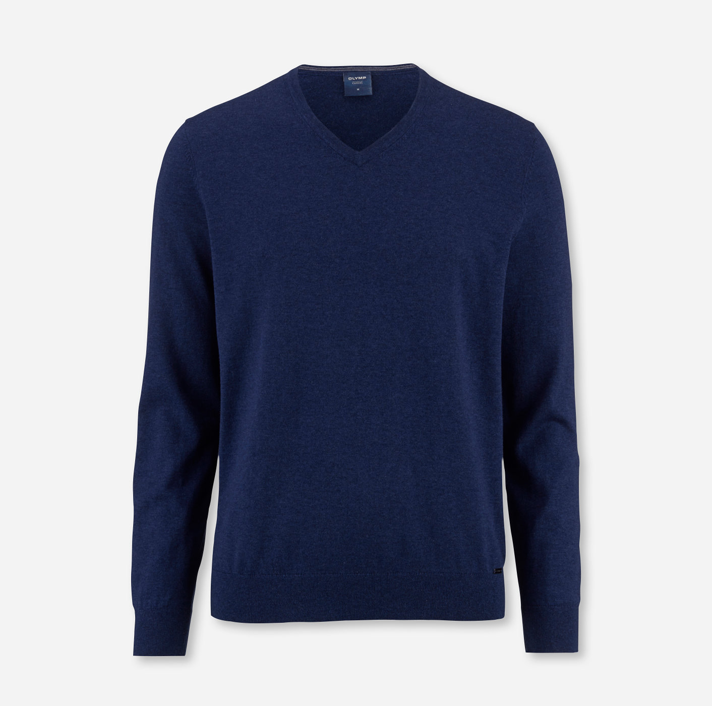 OLYMP Maille, modern fit, Pullover col V, Bleu