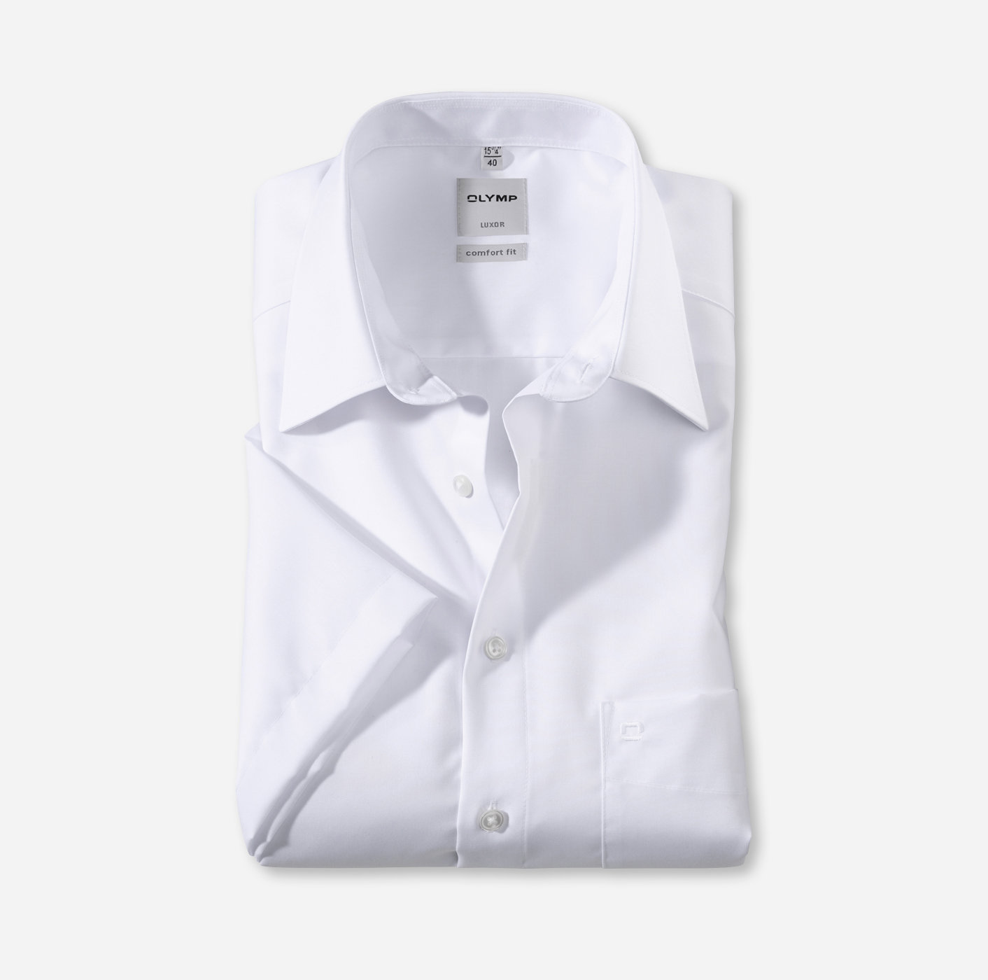 OLYMP Luxor, comfort fit, Business shirt, Kent, Blanc
