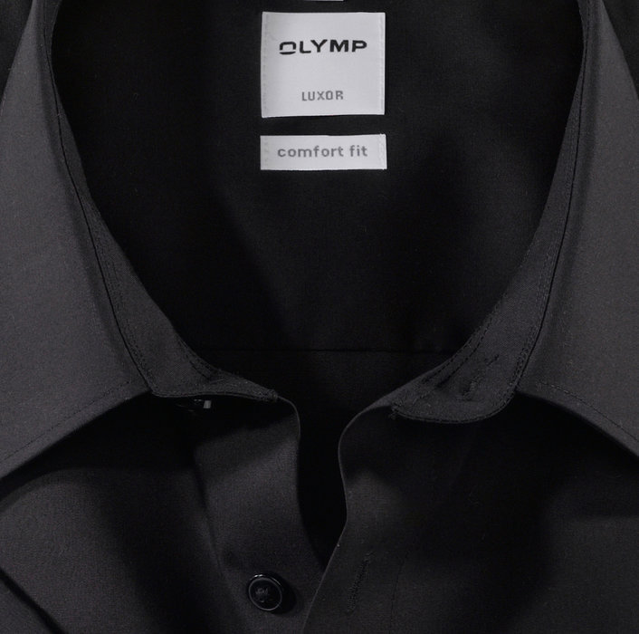 OLYMP Luxor, comfort fit, Business shirt, Kent, Noir