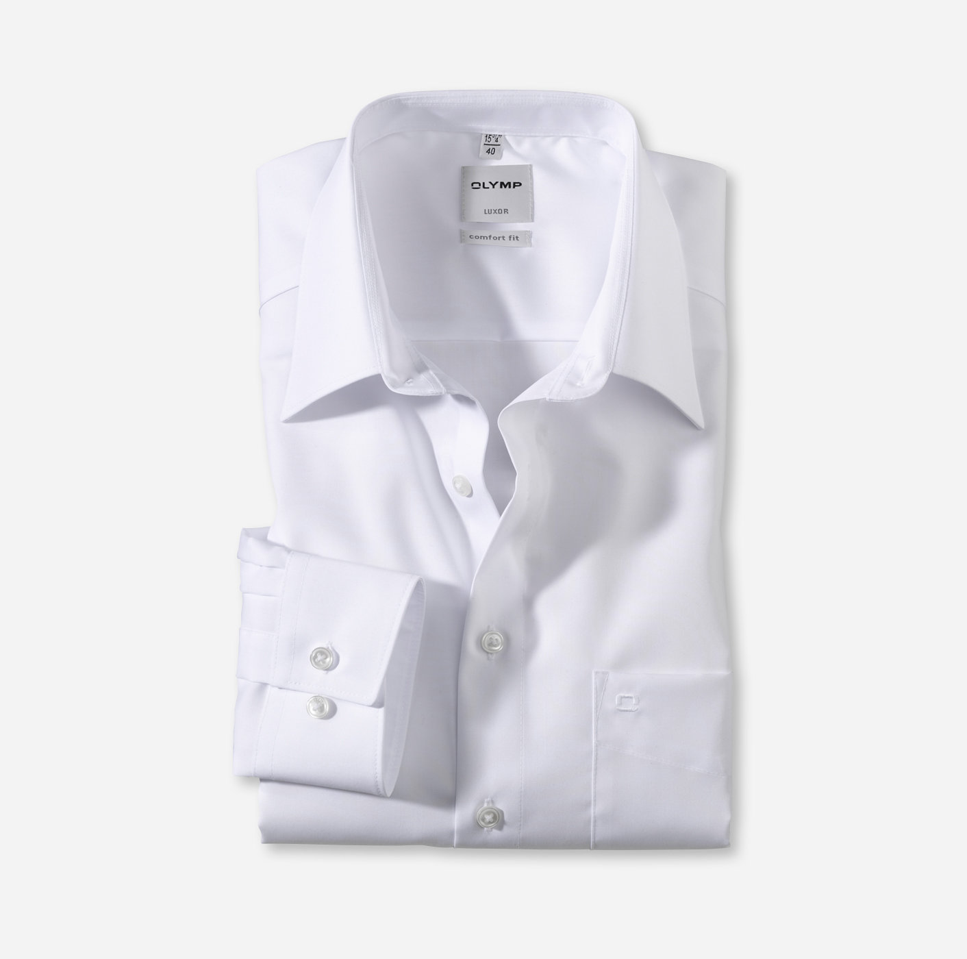OLYMP Luxor, comfort fit, Business shirt, Manche extra courte, Kent, Blanc