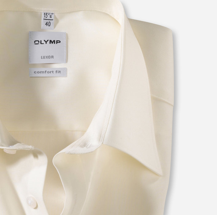 OLYMP Luxor, comfort fit, Business shirt, Manche extra courte, Kent, Beige