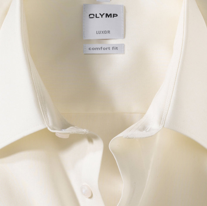 OLYMP Luxor, comfort fit, Businesshemd, Extra kurzer Arm, Kent, Beige