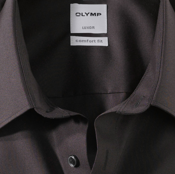OLYMP Luxor, comfort fit, Businesshemd, Kent, Schwarz