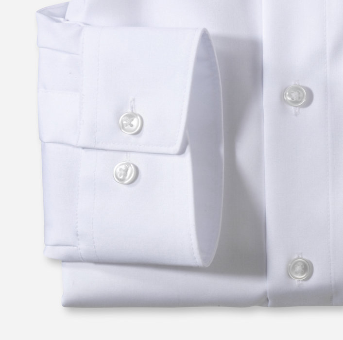 OLYMP Luxor, comfort fit, Business shirt, Pointes boutonnées, Blanc