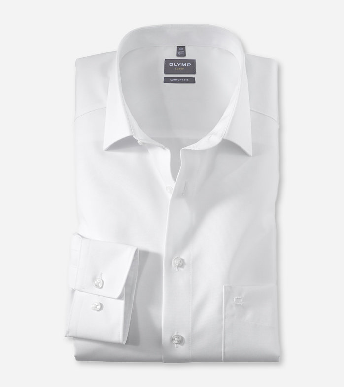 Luxor, Business shirt, comfort fit, New Kent, White