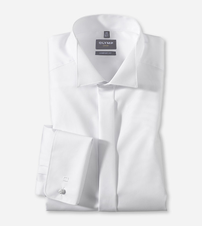 Luxor Soirée, Wedding Shirt, comfort fit, Wing, White