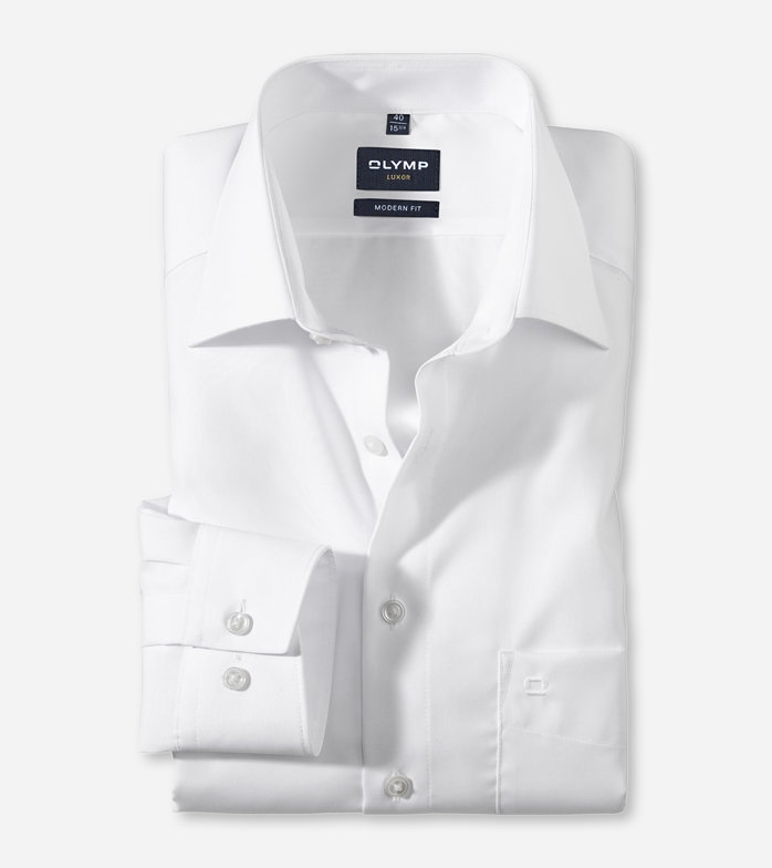 Luxor, Business shirt, modern fit, New Kent, White
