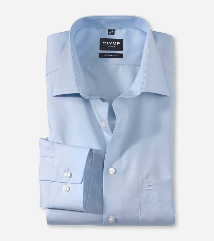 Luxor, Chemise d'affaires, modern fit, New Kent, Bleu