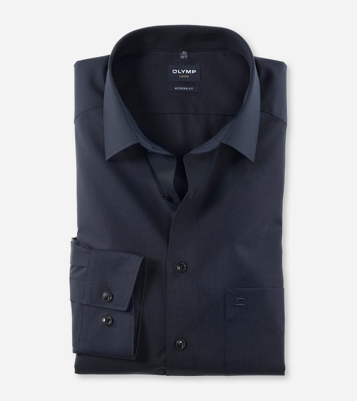 Luxor, Chemise d'affaires, modern fit, New Kent, Indigo