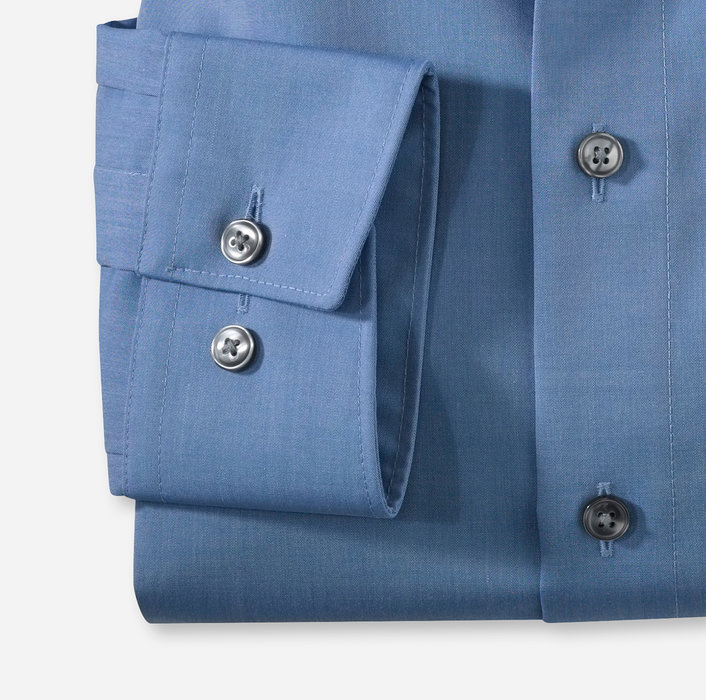 OLYMP Luxor, modern fit, Business shirt, Manche extra courte, New Kent, Bleu