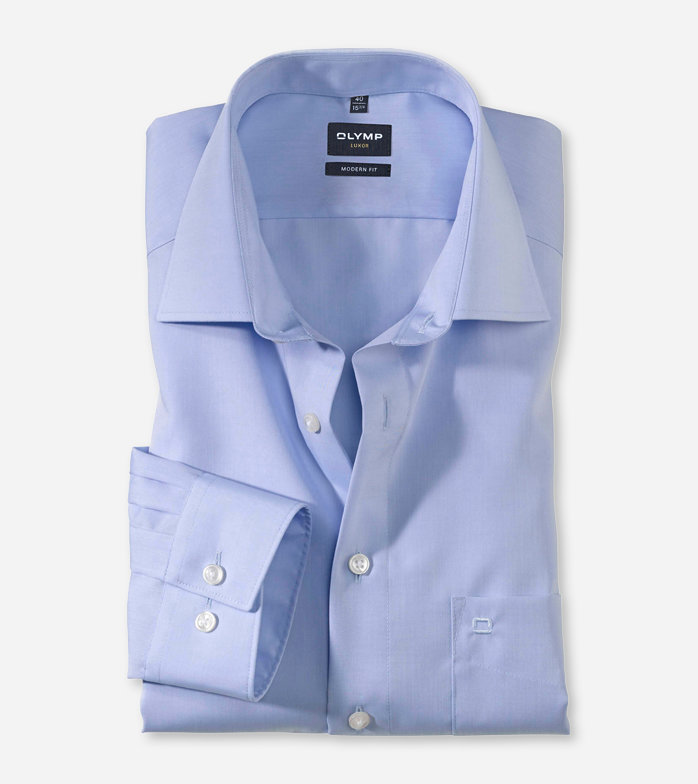 Luxor, Business shirt, modern fit, New Kent, Bleu