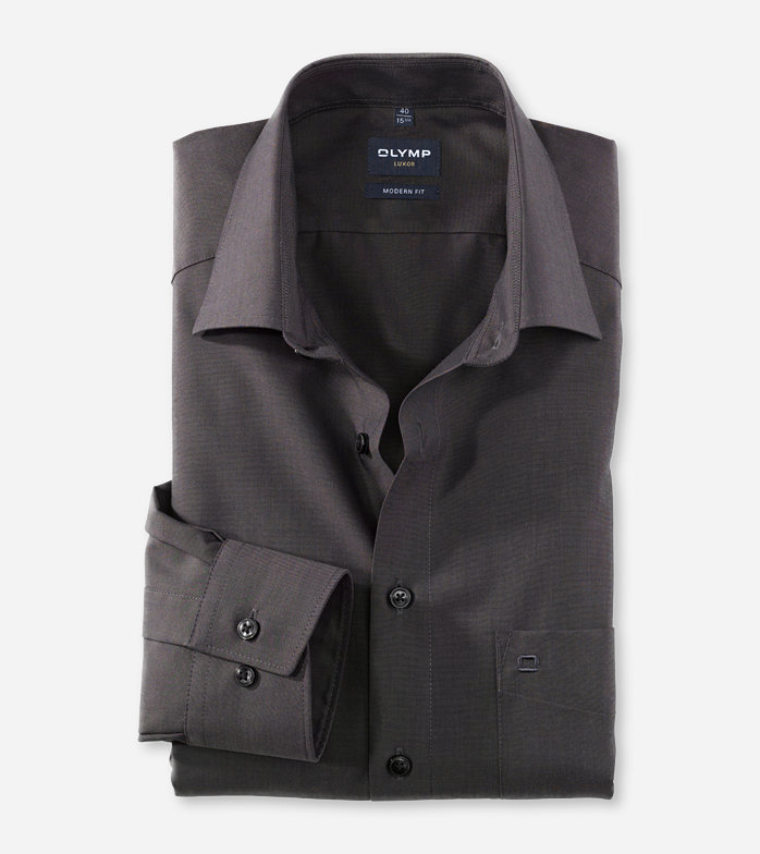Luxor, Chemise d'affaires, modern fit, New Kent, Anthracite