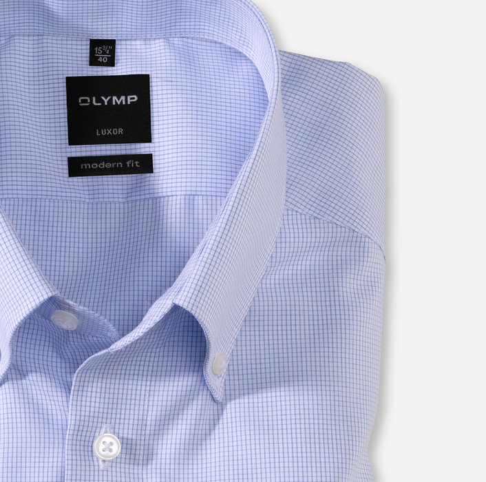 OLYMP Luxor, Businesshemd, modern fit, Button-down, Bleu