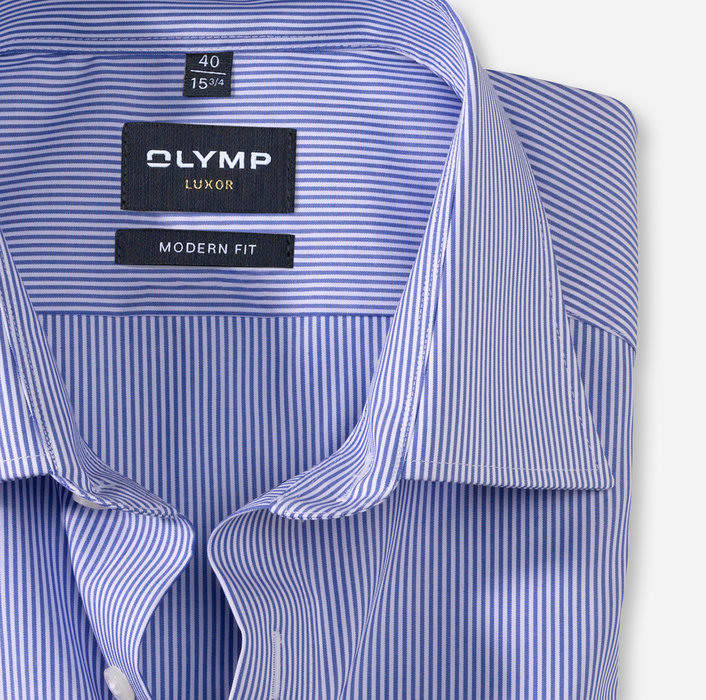 OLYMP Luxor, modern fit, Chemise d'affaires, New Kent, Bleu
