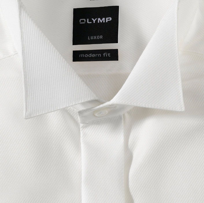 OLYMP Luxor, modern fit, Business shirt, Coins cassés, Beige Clair