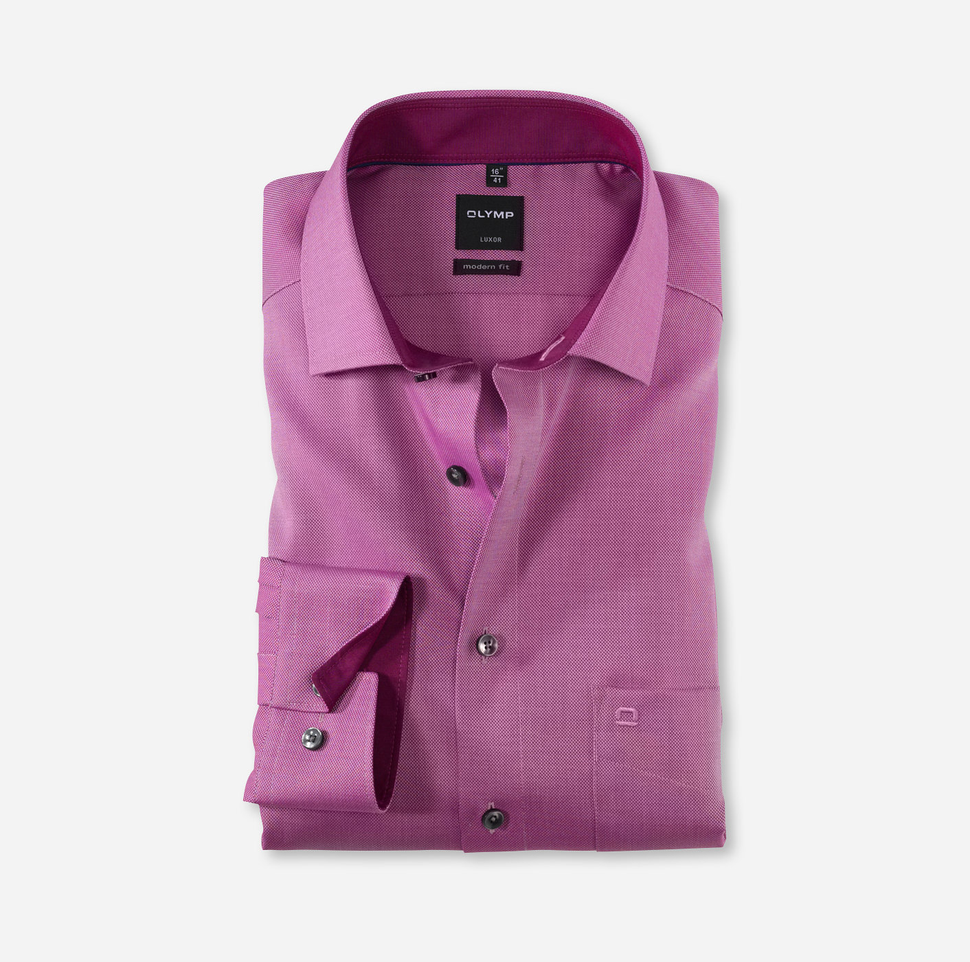 OLYMP Luxor, modern fit, Business shirt, Global Kent, Rose Bonbon
