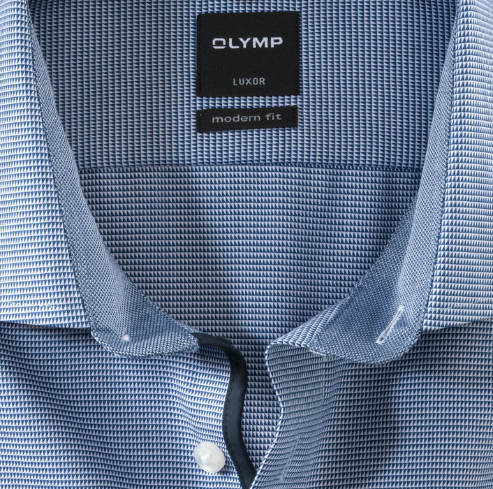 OLYMP Luxor, modern fit, Business shirt, Global Kent, Bleu Roi