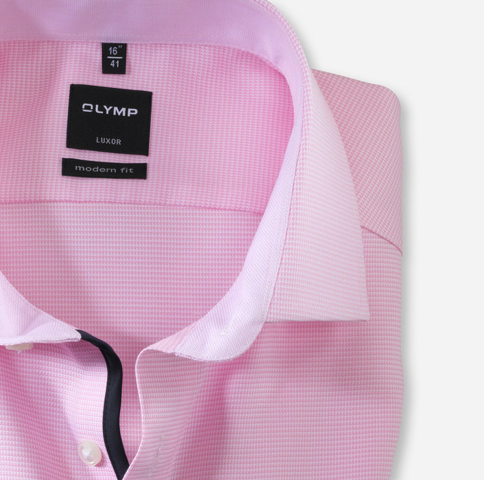 OLYMP Luxor, modern fit, Business shirt, Manches extra longues, Global Kent, Rose