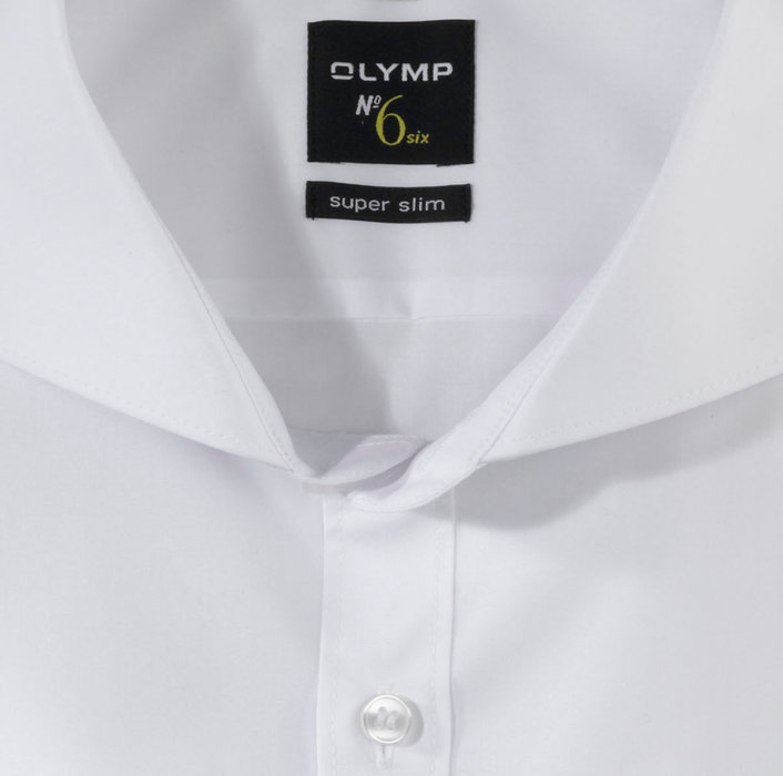 OLYMP No. Six, super slim, Chemise d'affaires, Italien, Blanc