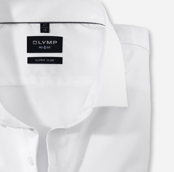 OLYMP No. Six, super slim, Business shirt, Royal Kent, Blanc