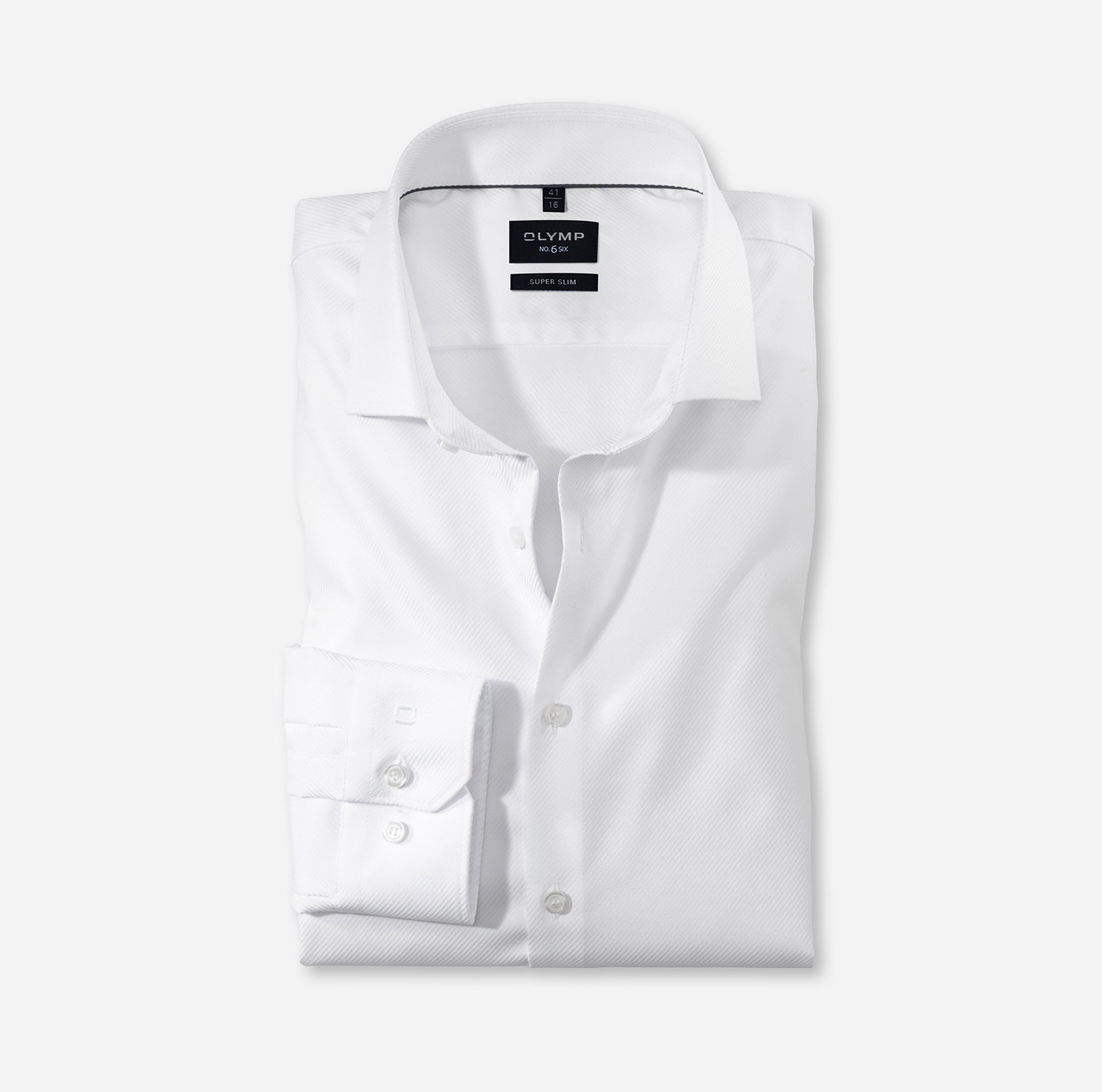 OLYMP No. Six, super slim, Business shirt, Royal Kent, Blanc