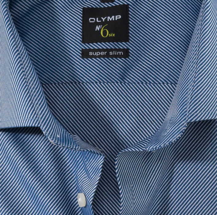 OLYMP No. Six, super slim, Business shirt, Royal Kent, Bleu Roi
