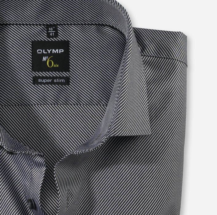 OLYMP No. Six, super slim, Business shirt, Royal Kent, Noir