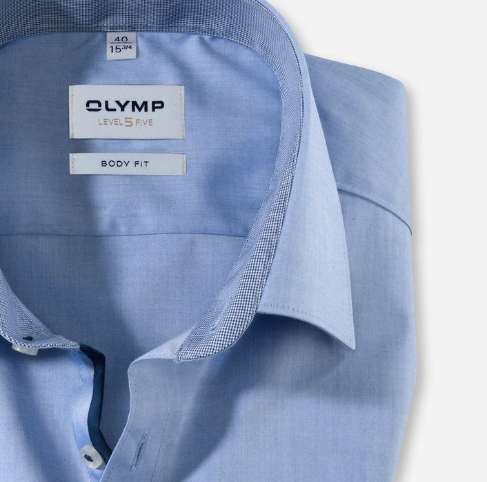 OLYMP Level Five, body fit, Business shirt, New York Kent, Bleu Roi