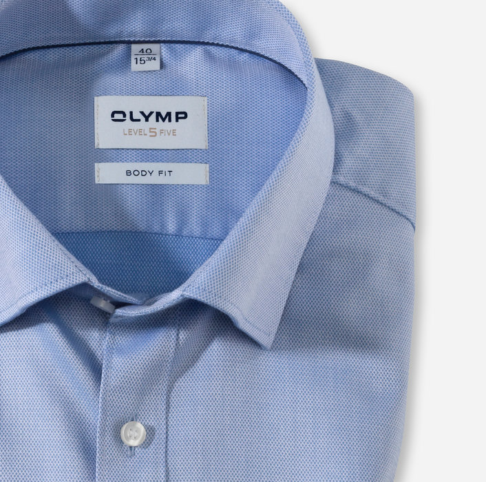 OLYMP Level Five, body fit, Businesshemd, Under-Button-down, Blau
