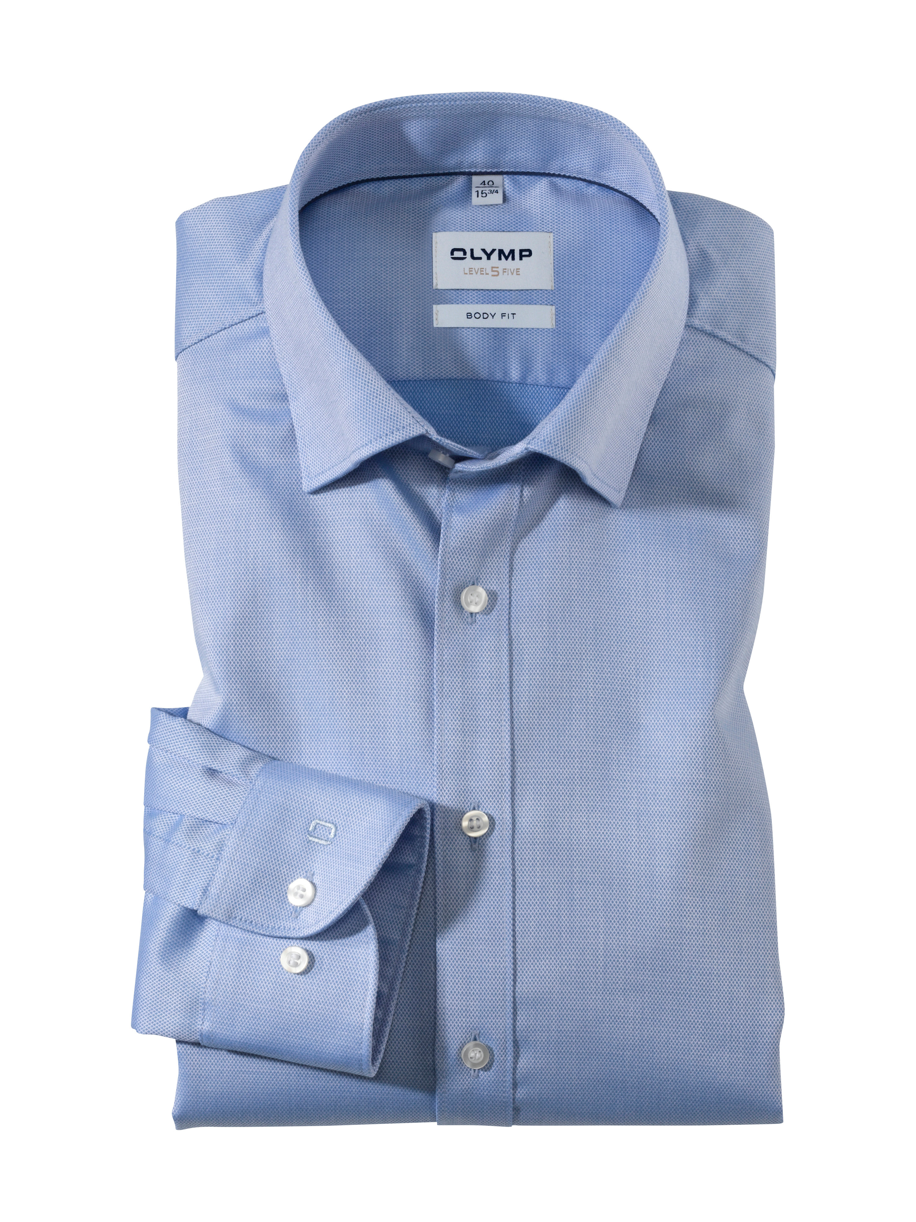 Business shirt | OLYMP Level Five, body fit, Under button-down | Blue -  04646415