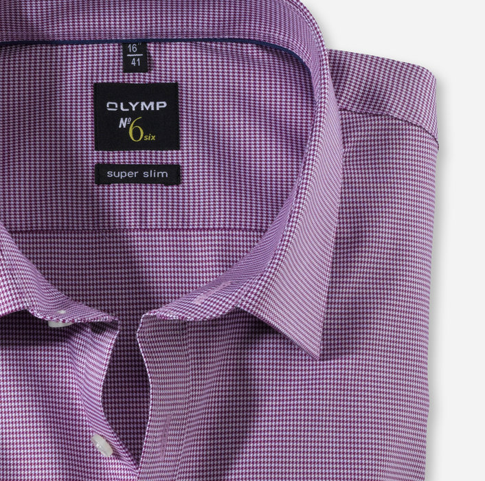 OLYMP No. Six, super slim, Business shirt, Urban Kent, Fuchsia