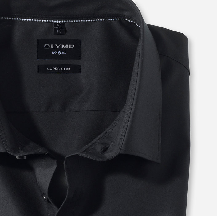 OLYMP No. Six, super slim, Business shirt, Urban Kent, Noir