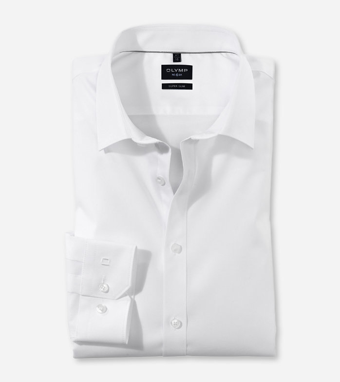 No. Six, Business shirt, super slim, Urban Kent, White