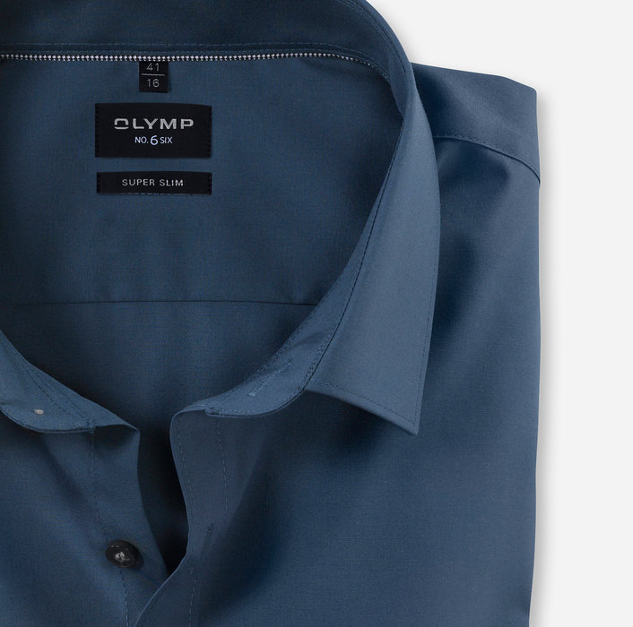 OLYMP No. Six, super slim, Business shirt, Urban Kent, Bleu Fumé