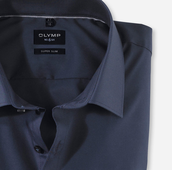 OLYMP No. Six, super slim, Business shirt, Urban Kent, Marine